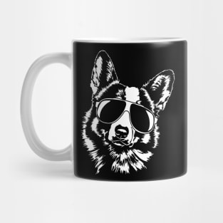 Funny Welsh Corgi sunglasses cool dog Mug